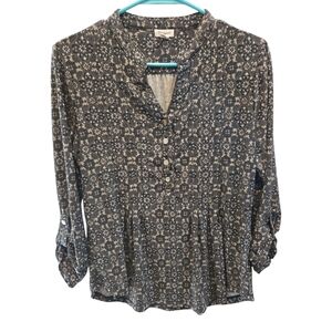 WESTPOINT Women's Black and White Top Sz M